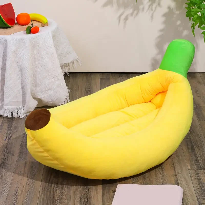Dog Bed Cozy Banana Shaped Nest Pet Bed Durable Detachable & Washable Plush Warm Sanctuary for Small/Medium/Large Dogs & Cats