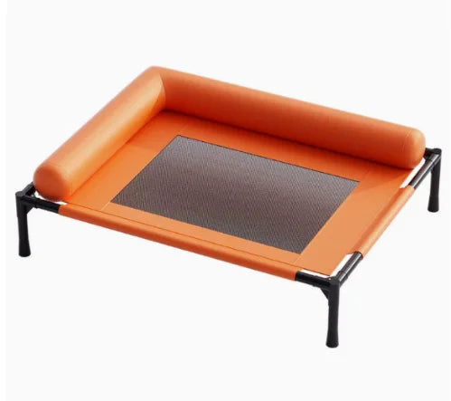 Dog Bed Indoor Outdoor Cooling Elevated Hammock Washable Raised Metal Frame Pet Furniture Beds Supplies Bolster Dog Accessories
