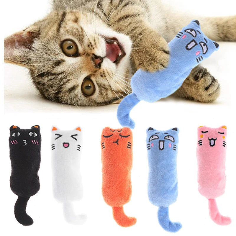 Cute Cat Toys Funny Interactive Plush Cat Toy Mini Teeth Grinding Catnip Toys Kitten Chewing Squeaky Toy Pet Accessories
