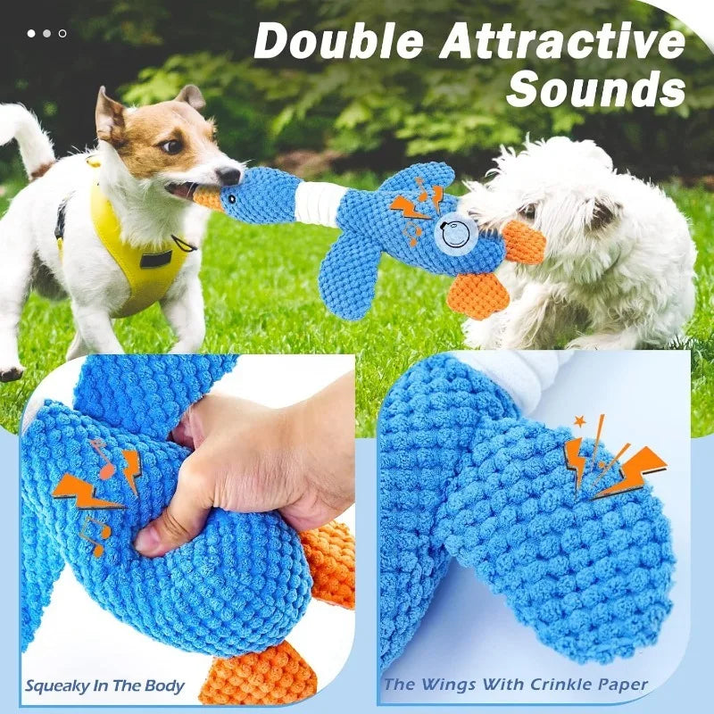 Cat Dog Toys for Aggressive Chewers Cats Dogs, Chew Squeak Toy Cats Dogs Interactive Plush Doll Pet Products